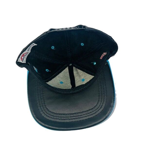 Vintage Modern Carolina Panthers 90's Leather Snapback Hat OS - Picture 4 of 6